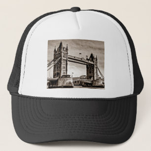 Vintage Sepia London Tower Bridge Trucker Hat