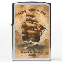 Vintage Sepia Nautical Map and Sailing Ship