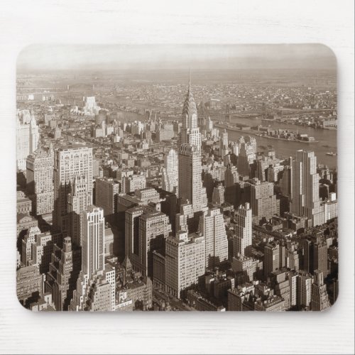 Vintage Sepia Tone New York Mouse Pad