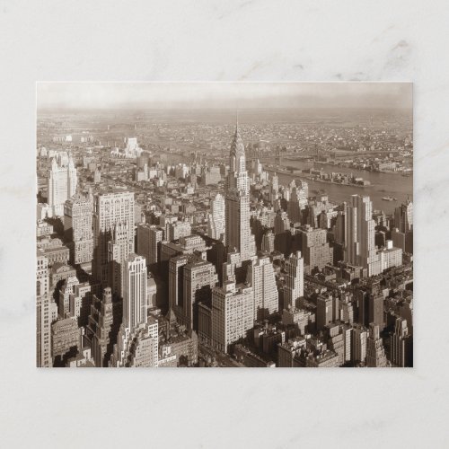 Vintage Sepia Tone New York Postcard