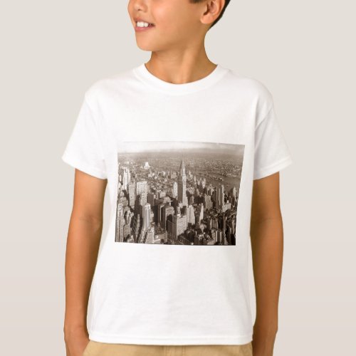 Vintage Sepia Tone New York T_Shirt
