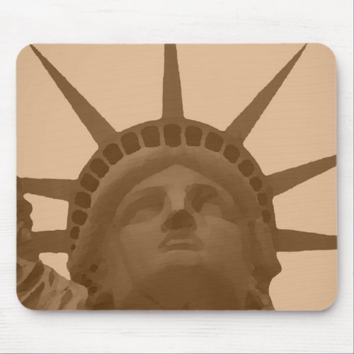 Vintage Sepia Tone Statue of Liberty Mouse Pad