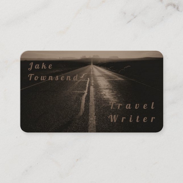 Vintage Sepia Travel Business Card (Front)