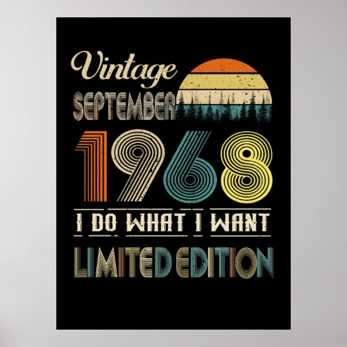 Vintage September 1968 What I Want Limited Edition Poster