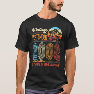 Vintage September 2002 20 Years Old 20th Birthday T-Shirt
