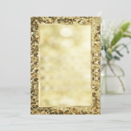 Vintage Sequin Gold Bokeh Template (Standing Front)