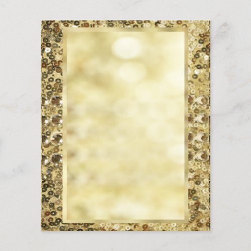 Vintage Sequin Gold Bokeh Template Flyer