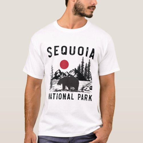 Vintage Sequoia National Park California Bear T_Shirt