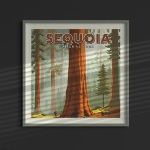 Vintage Sequoia National Park Poster