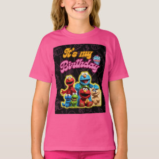 vintage sesame chracters birthday princess shirt