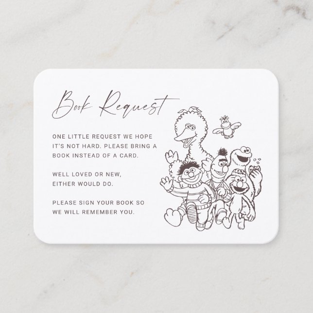 Vintage Sesame Street Baby Book Request Insert (Front)