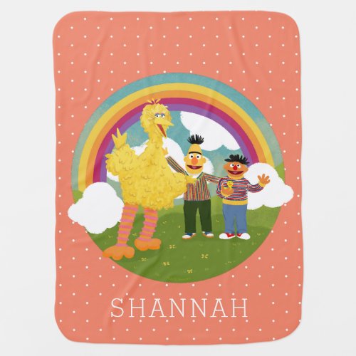 Vintage Sesame Street Friends Rainbow Baby Blanket