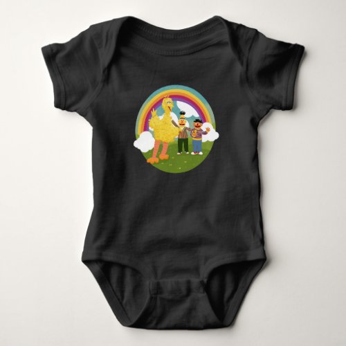 Vintage Sesame Street Friends Rainbow Baby Bodysuit