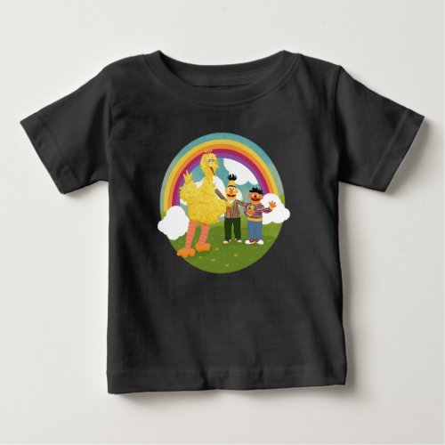Vintage Sesame Street Friends Rainbow Baby T_Shirt