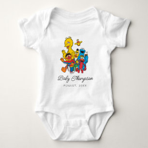 Vintage Sesame Street   New Baby Coming Soon Baby Bodysuit
