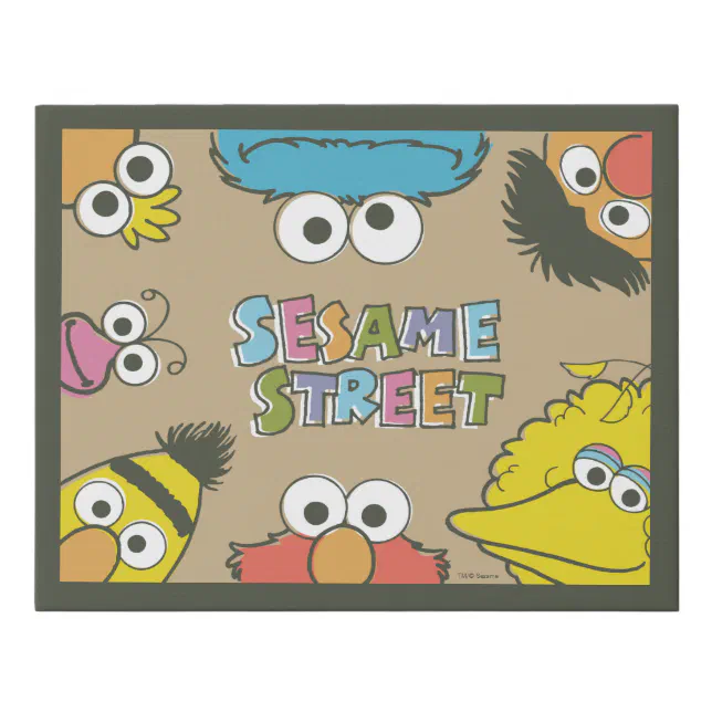 Vintage Sesame Street Pals Faux Canvas Print | Zazzle