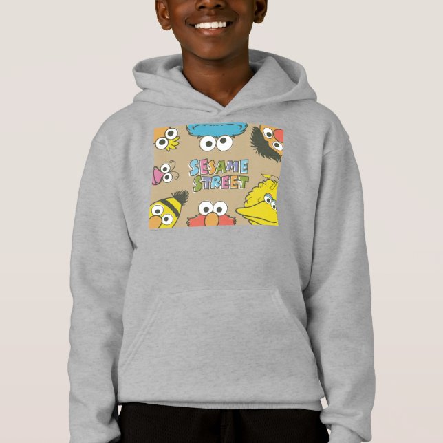 Vintage Sesame Street Pals Hoodie (Front)