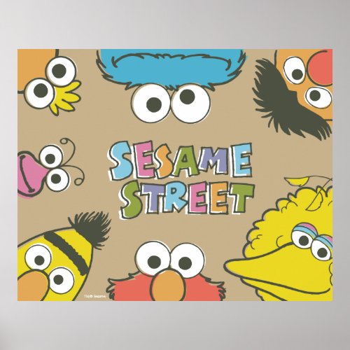 Vintage Sesame Street Pals Poster