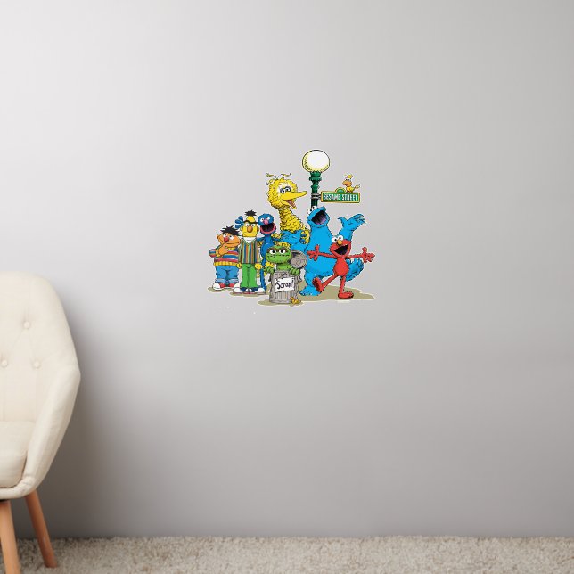 Vintage Sesame Street Pals Wall Decal (Living Room 2)