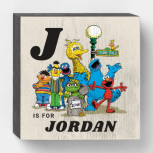 Vintage Sesame Street Pals Wooden Box Sign