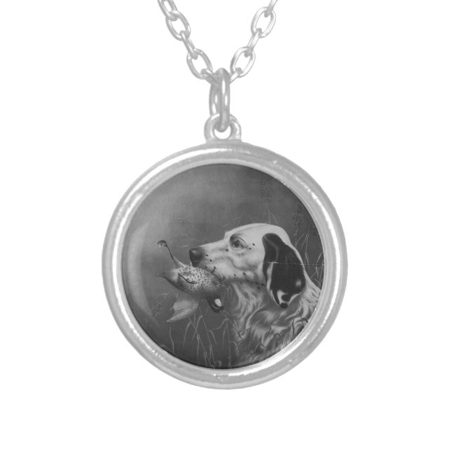 Vintage Setter with Grouse Necklace (Front)