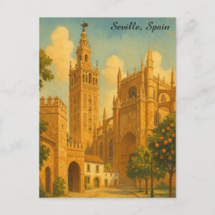 Vintage Seville Spain Andalusia Travel Postcard