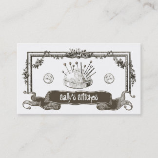 Vintage Sewing Buttons Seamstress Crafter Business Card