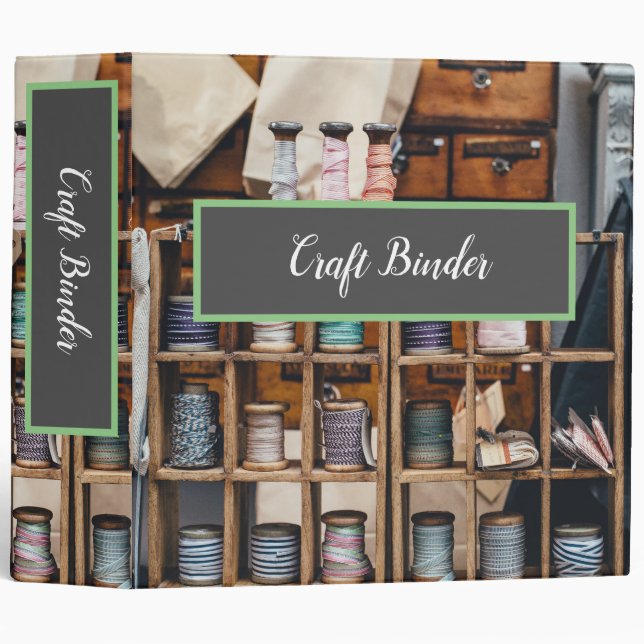 Vintage Sewing Craft Binder Customizable (Front/Spine)