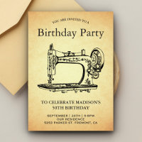 Vintage Sewing Machine Birthday Party