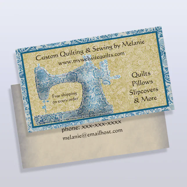 Vintage Sewing Machine Business Card Zazzle