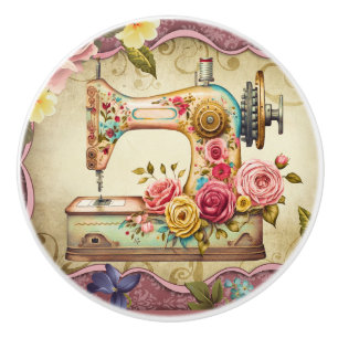 Vintage Sewing Machine Ceramic Knob