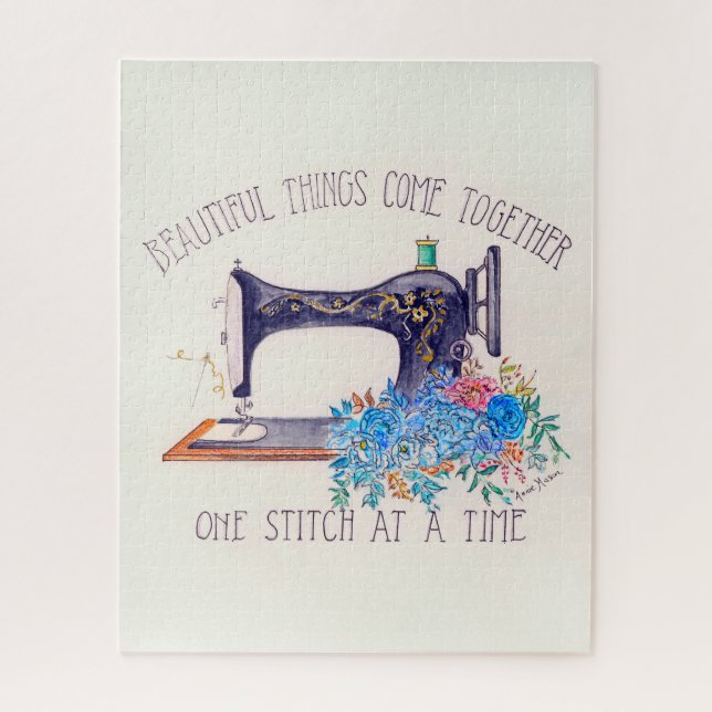 Vintage Sewing Machine Jigsaw Puzzle (Vertical)