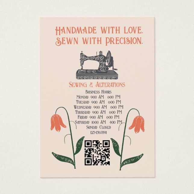 Vintage Sewing Machine Seamstress Tailor (Front)