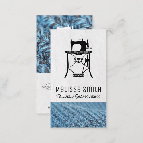 Vintage Sewing Machine  Seamstress  Tailor Business Card