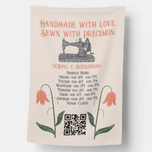 Vintage Sewing Machine Seamstress Tailor House Flag