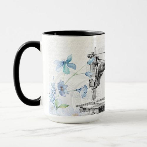 vintage_sewing_machine_sew_needle Latte Mug