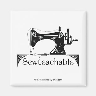 Vintage Sewing Machine, Sewteachable  Magnet
