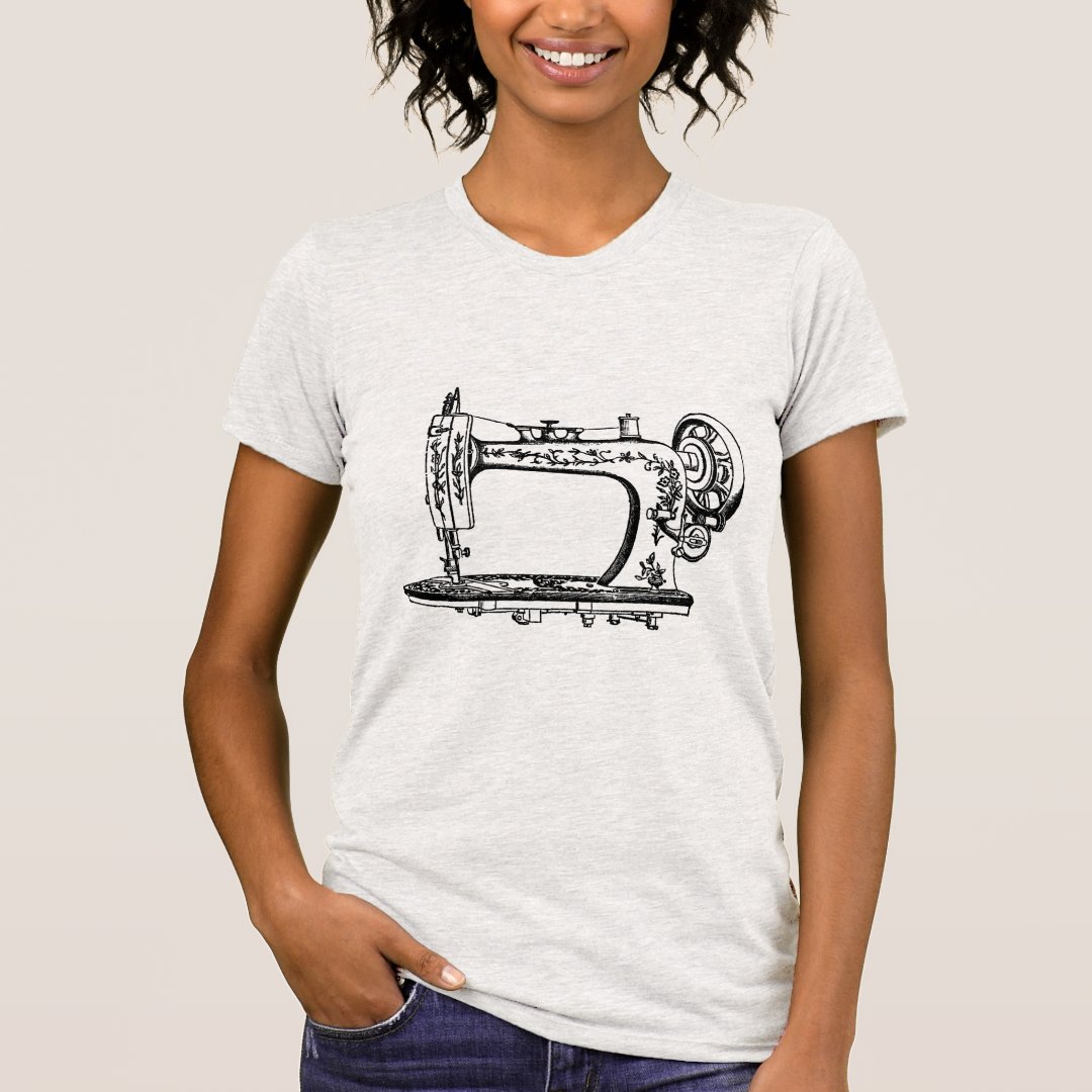 Vintage Sewing Machine TShirt Zazzle