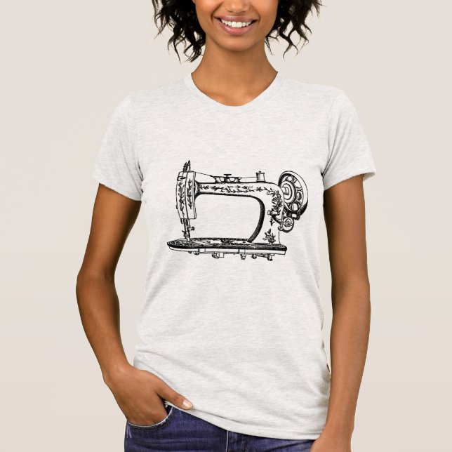 Vintage Sewing Machine T-Shirt (Front)