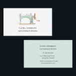 Vintage Sewing machine Tailoring  Business Card<br><div class="desc">Elegant and simple hand painted watercolor vintage sewing machine on crisp white background. Perfect Business card for Tailor,  dress maker,  embroidered,  fashion designer. 
 All text style,  colors,  sizes can be modified to fit your needs</div>