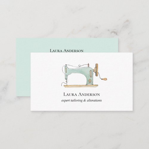 Vintage Sewing machine Tailoring  Business Card