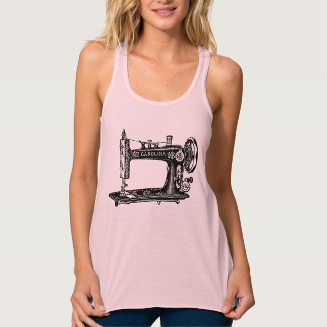 Vintage Sewing Machine Tank Top (Front)