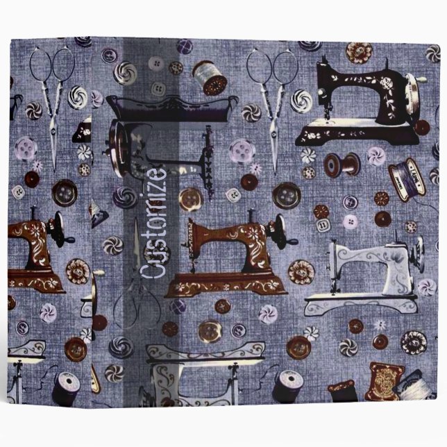 Vintage Sewing Machines Seamstress Binder (Front/Spine)