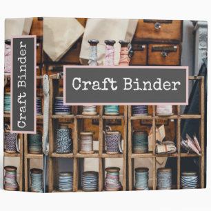 Vintage Sewing Notions Craft Binder Customizable