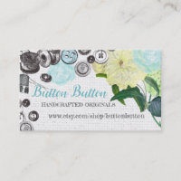 Vintage sewing notions seamstress business card