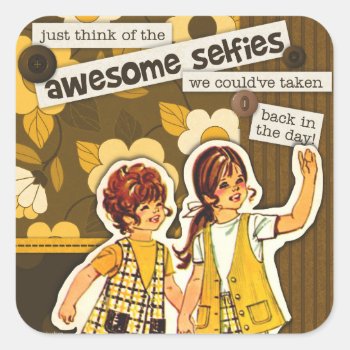 "vintage Sewing Pattern Art" Selfie Stickers by JustBeeNMeBoutique at Zazzle