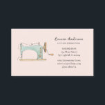 Vintage Sewing Seamstress Business Card<br><div class="desc">Elegant hand painted watercolor Sewing machine on a blush pink background.  Perfect for tailoring,  embroidery,  alteration,  dressmaking business. All text style,  colors,  sizes can be modified to fit your needs</div>
