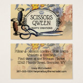 vintage sewing seamstress scissors thread spools (Front & Back)