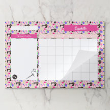Vintage Sewing Theme Personalized Monthly Calendar