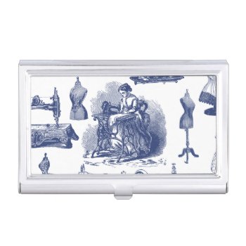 Vintage Sewing Toile Case For Business Cards by BonniePhantasm at Zazzle